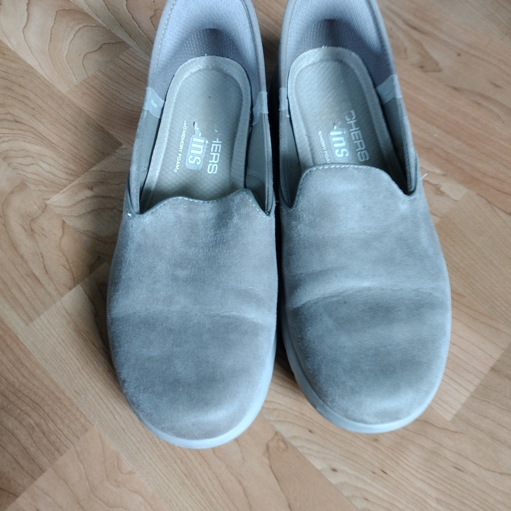 Gray Slip-On Suede Shoes